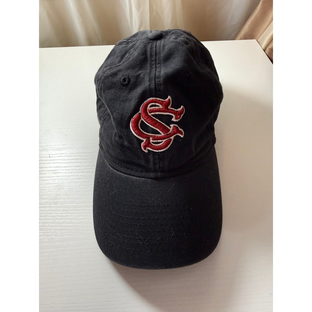 South Carolina Gamecocks SC Logo Black Baseball Cap Adjustable Hat Legacy NCAA